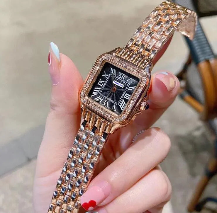 Cartier Square Dial With Stones