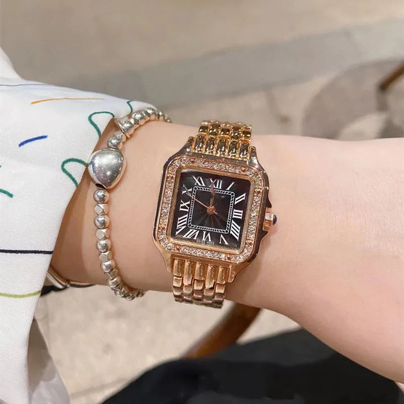 Cartier Square Dial With Stones